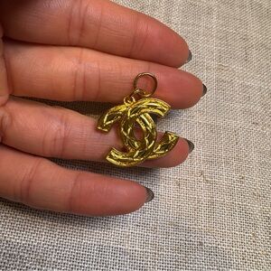 Chanel gold plated charm